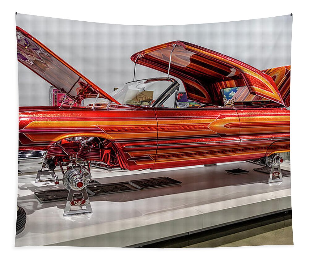 1963 Chevrolet Impala Tapestry featuring the photograph Lowrider - 1963 Chevrolet Impala by Gene Parks