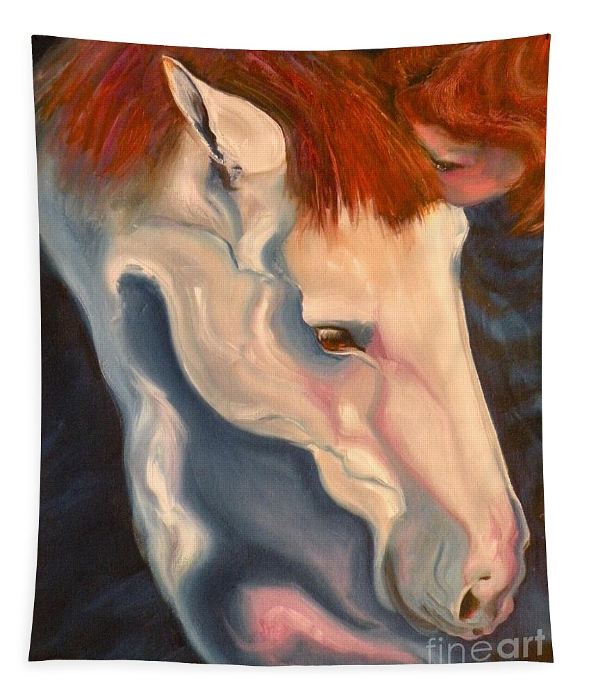 Thoroughbred Tapestry featuring the painting Lullaby by Susan A Becker