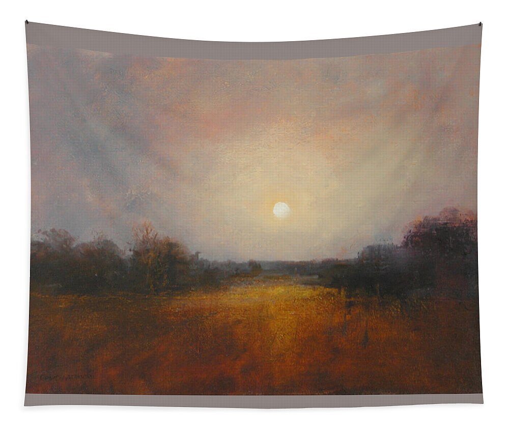 Moon Tapestry featuring the painting Lunar 11 by David Ladmore