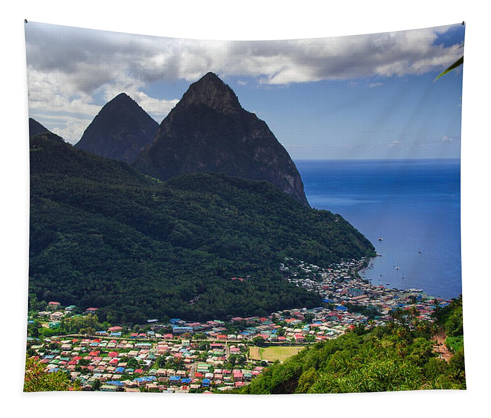 Saint Lucia Tapestry featuring the photograph LURE of SAINT LUCIA by Karen Wiles