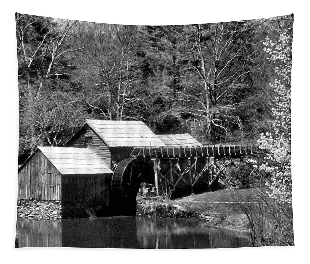 Mabry Mill Tapestry featuring the photograph Mabry Mill Again by Lin Grosvenor
