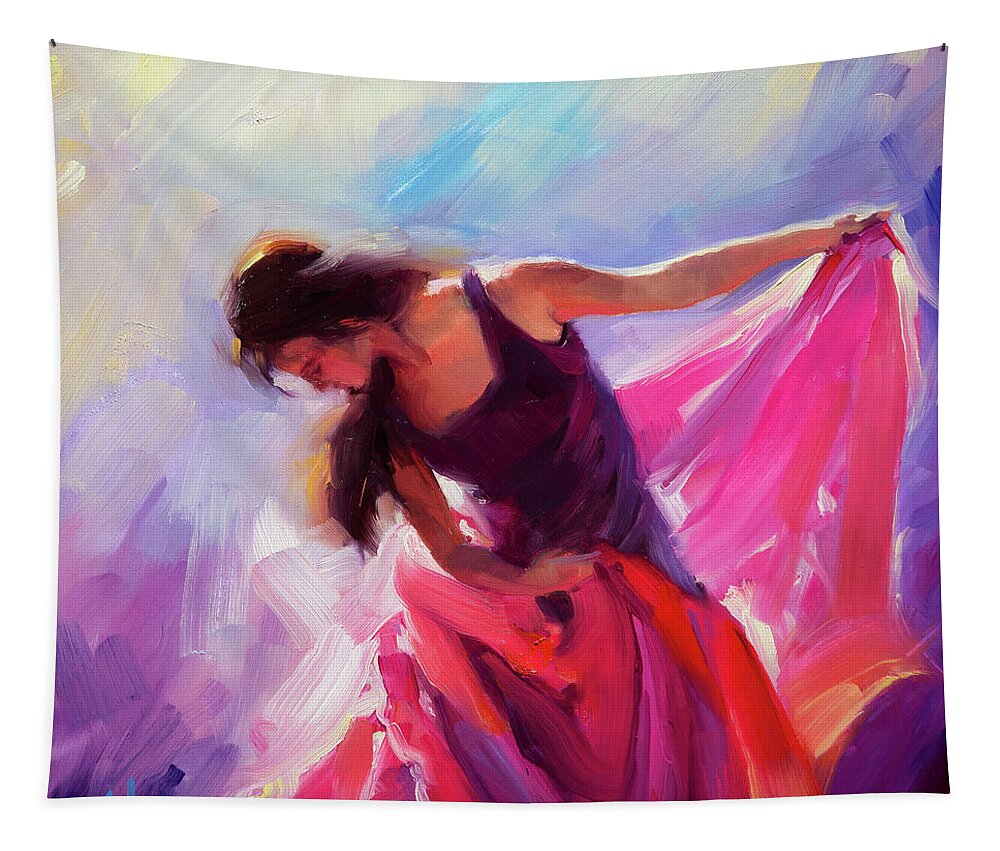 Woman Tapestry featuring the painting Magenta by Steve Henderson