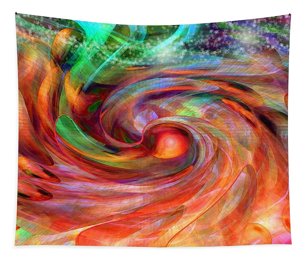 Magical Energy Tapestry featuring the digital art Magical Energy by Linda Sannuti