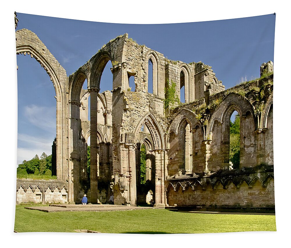 Abbey Tapestry featuring the photograph Magnificent ruins. by Elena Perelman