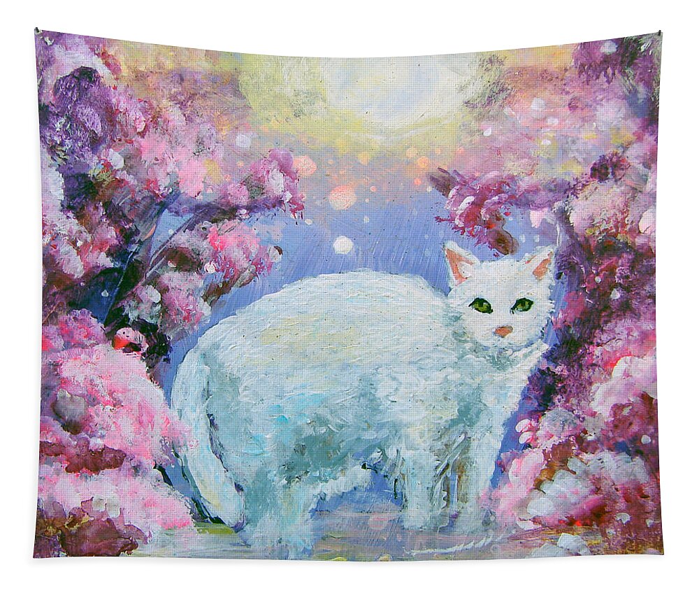 Cat Tapestry featuring the painting Makia by Ashleigh Dyan Bayer
