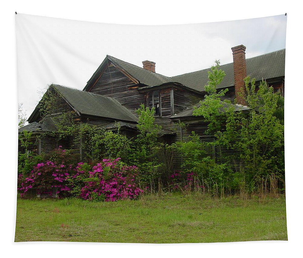 House Tapestry featuring the photograph Majestic Old House by Quwatha Valentine