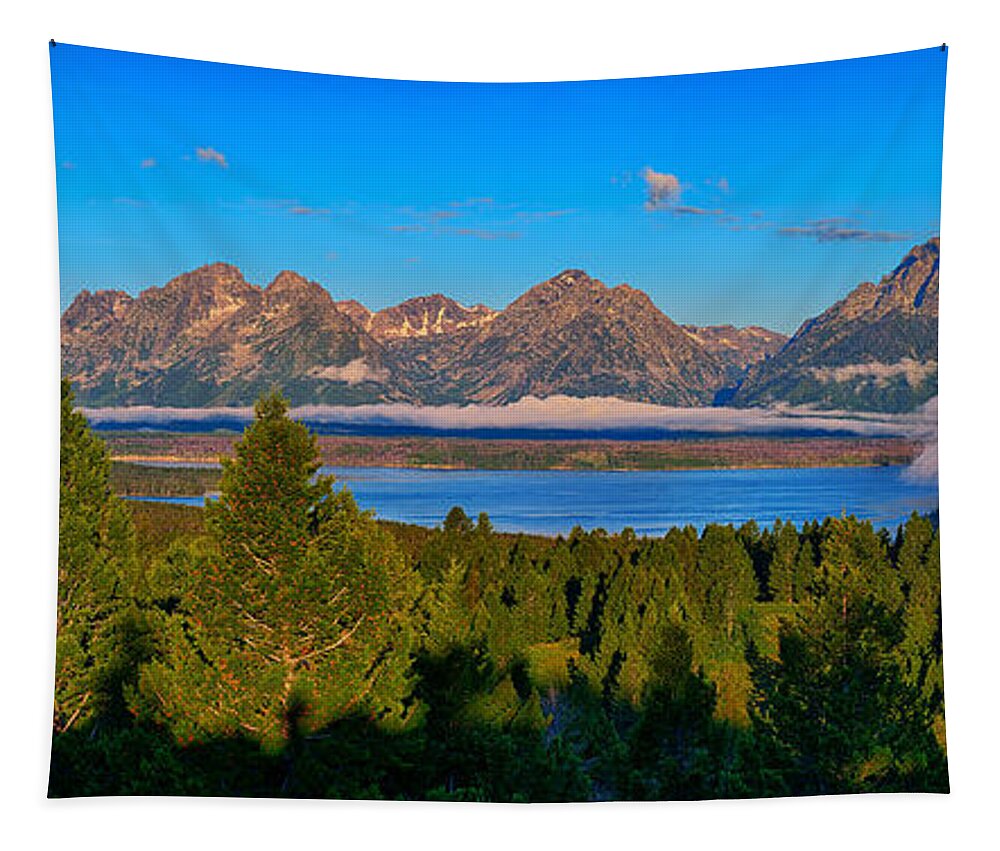 Tetons Tapestry featuring the photograph Majestic Tetons by Greg Norrell