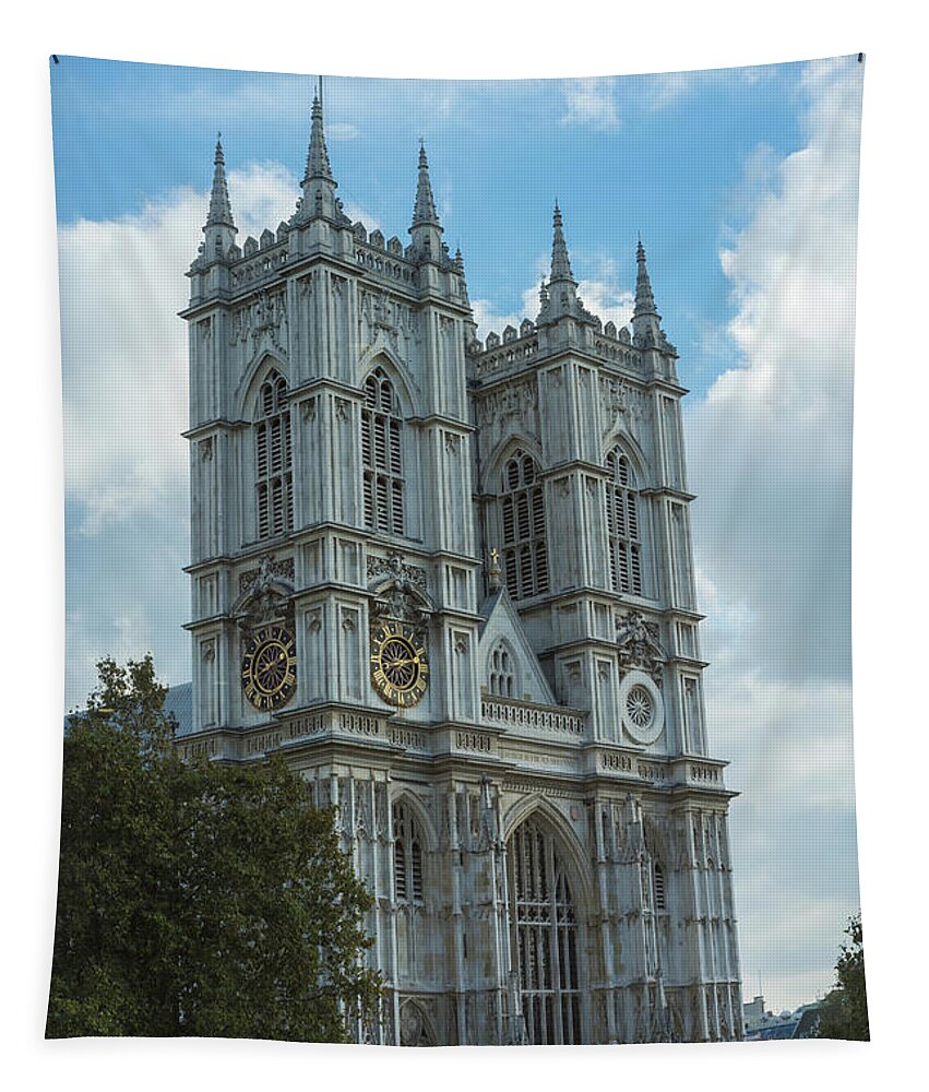 Westminster Abbey Tapestry featuring the photograph Majestic Westminster Abbey by Mike Reid
