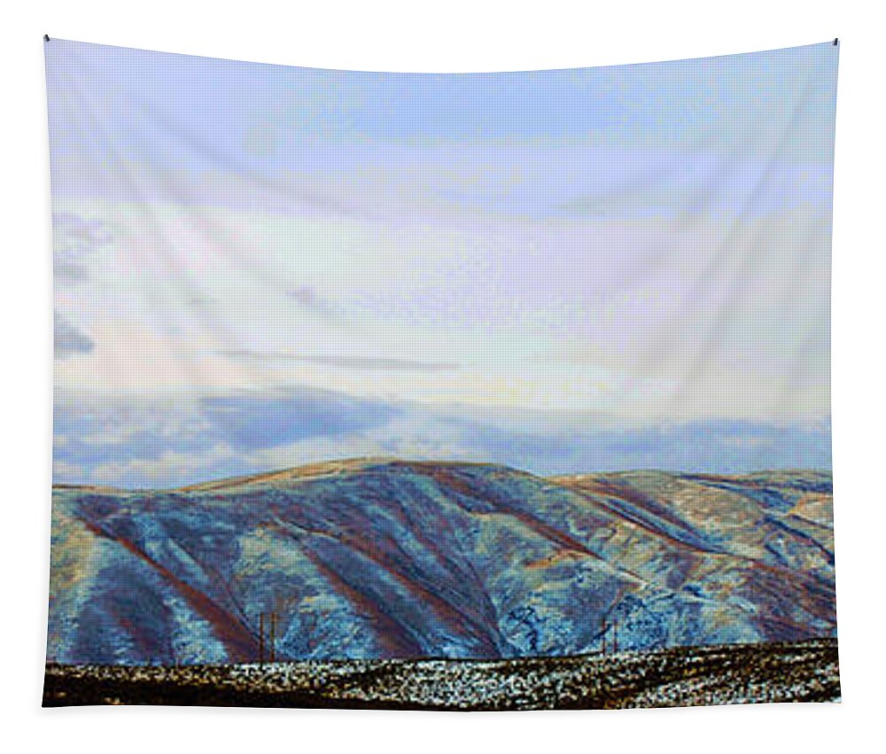 Snow Tapestry featuring the photograph Manastash Morning Dusting by Brian O'Kelly