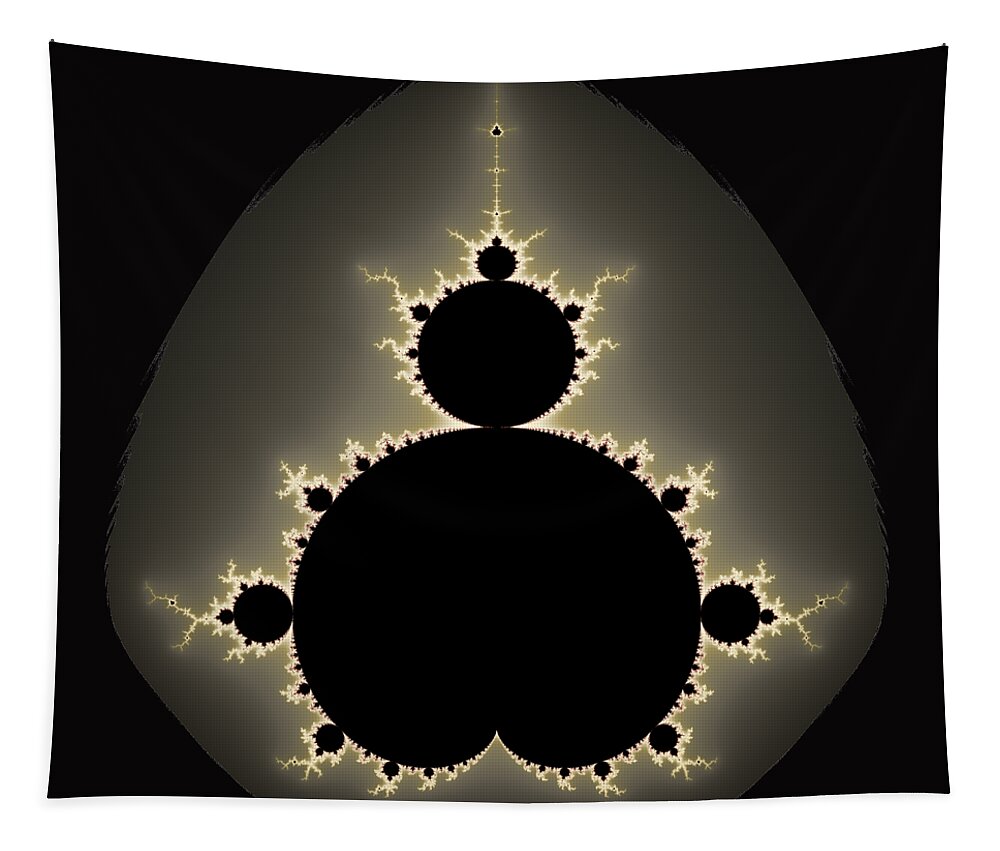 Mandelbrot Tapestry featuring the digital art Mandelbrot set square format art by Matthias Hauser