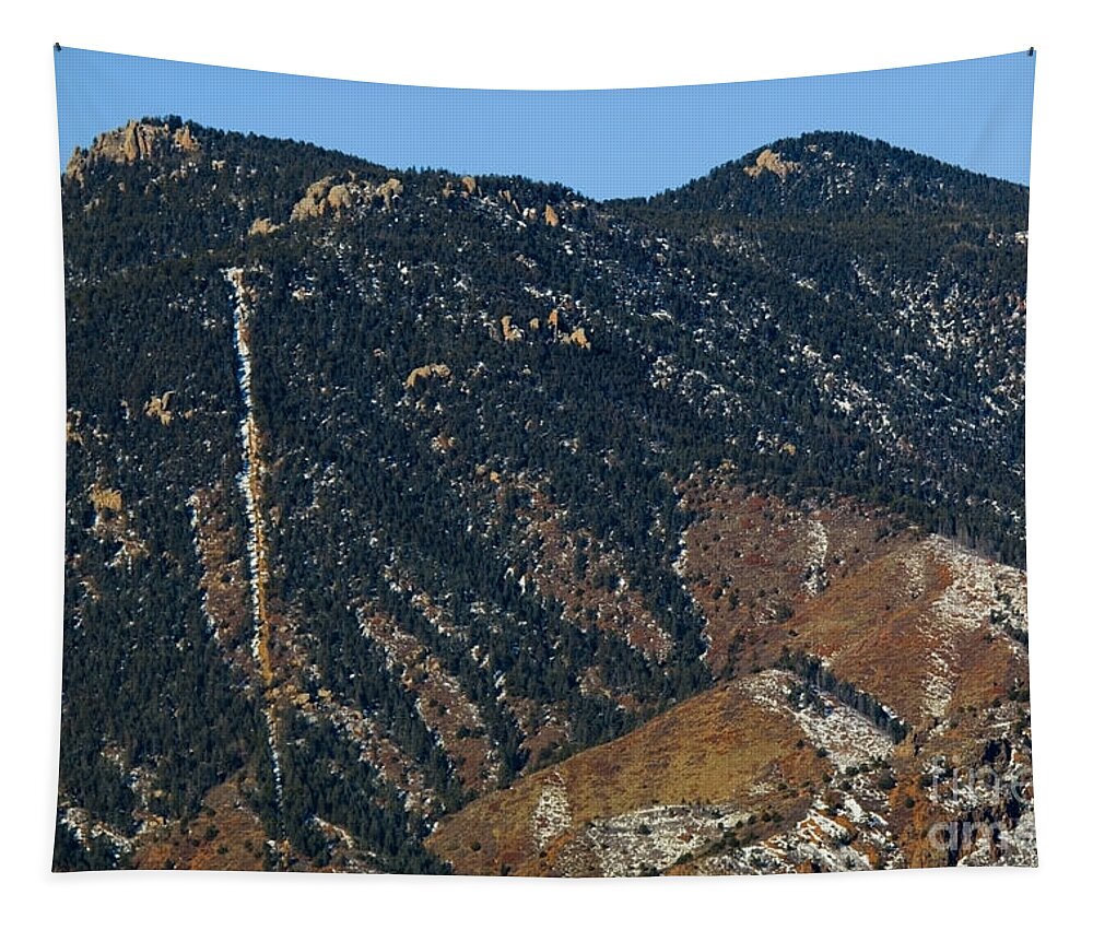 Manitou Incline Tapestry featuring the photograph Manitou Incline photographed from Red Rock Canyon by Steven Krull
