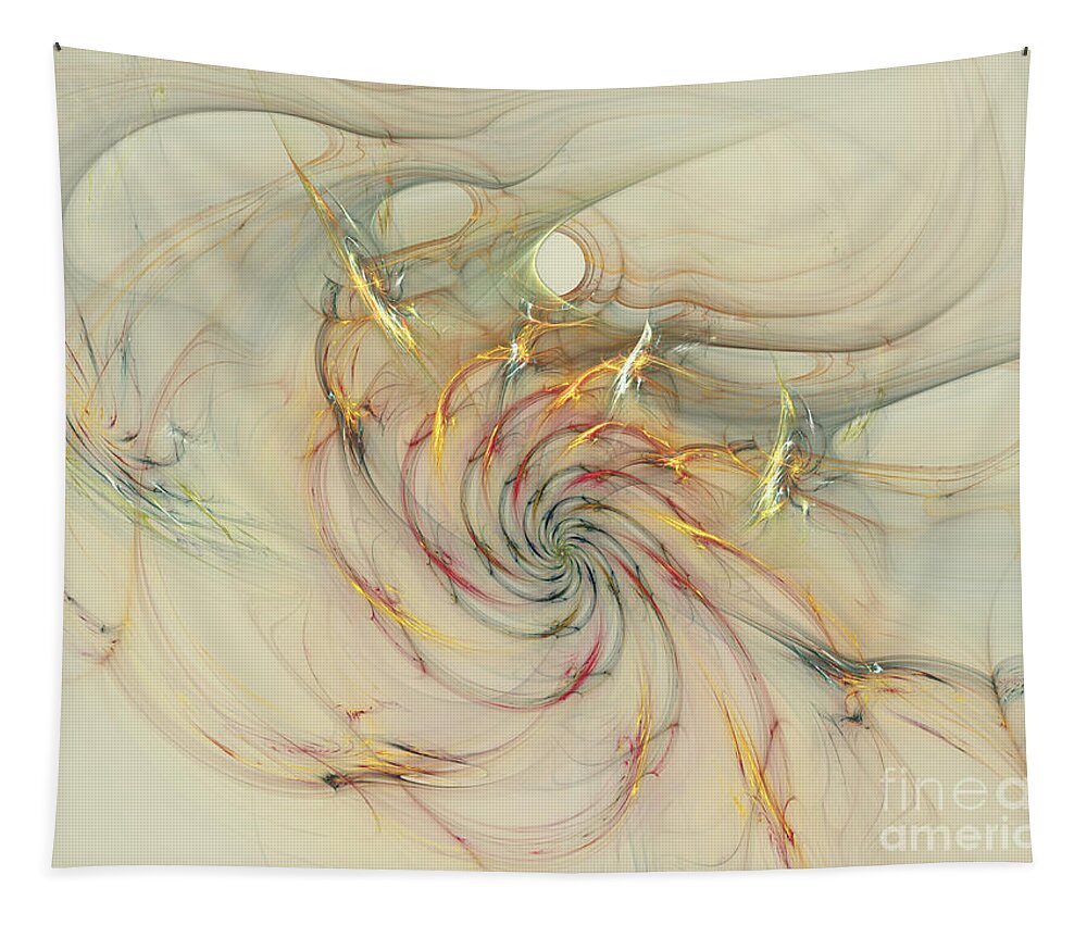Sold Tapestry featuring the digital art Marble Spiral Colors by Deborah Benoit