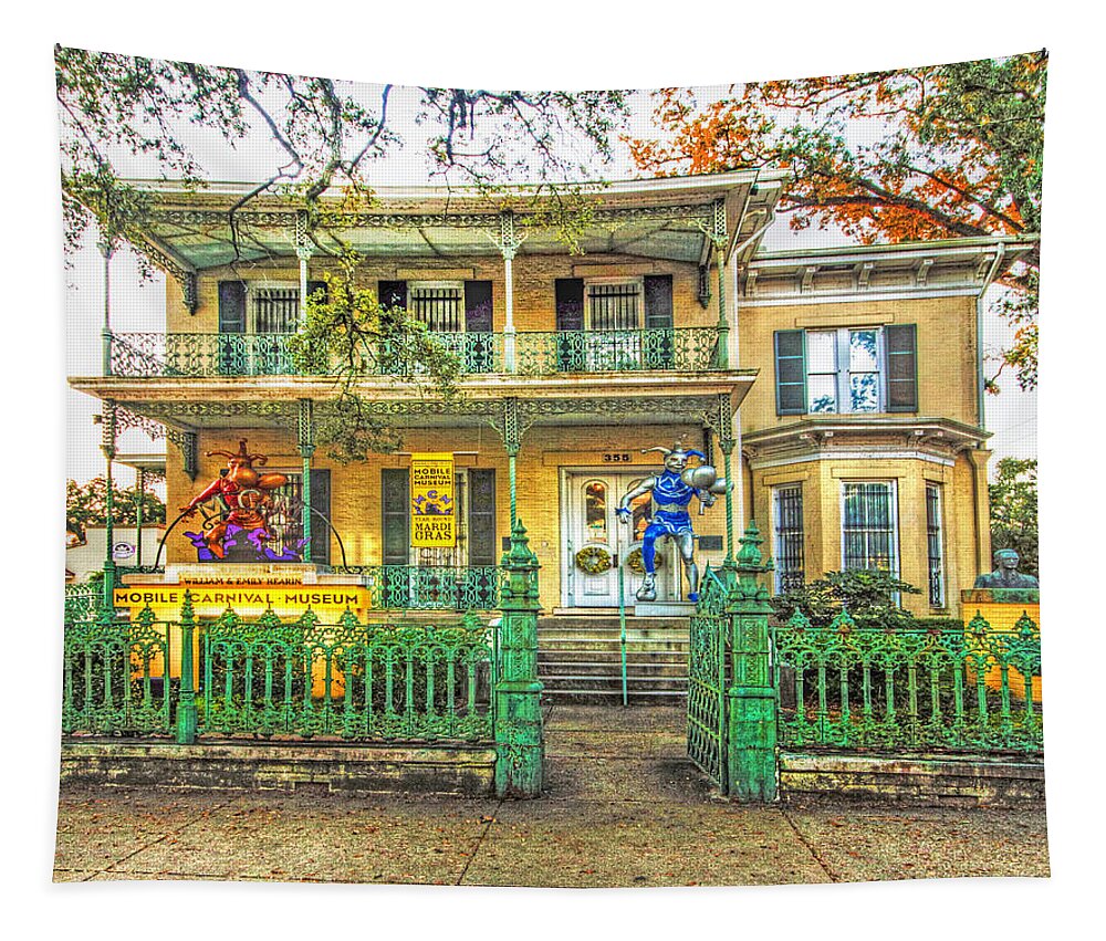 Alabama Tapestry featuring the photograph Mardi Gra Museum Mobile Alabama by Michael Thomas