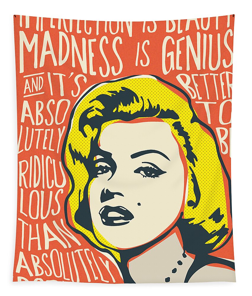 chef udendørs Necklet Marilyn Monroe Pop Art Quote Tapestry by BONB Creative - Fine Art America