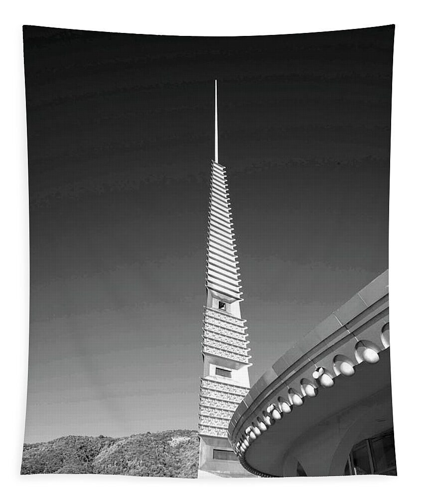 Infrared Tapestry featuring the photograph Marin County Civic Center - Infrared by David Bearden