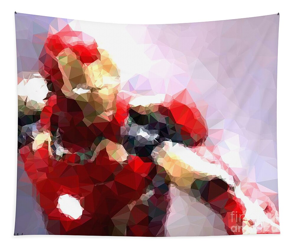 Iron Man Tapestry featuring the digital art Mark 43 by HELGE Art Gallery