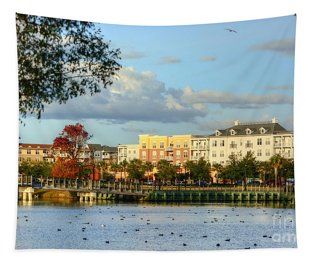 Scenic Tapestry featuring the photograph Market Common Myrtle Beach by Kathy Baccari