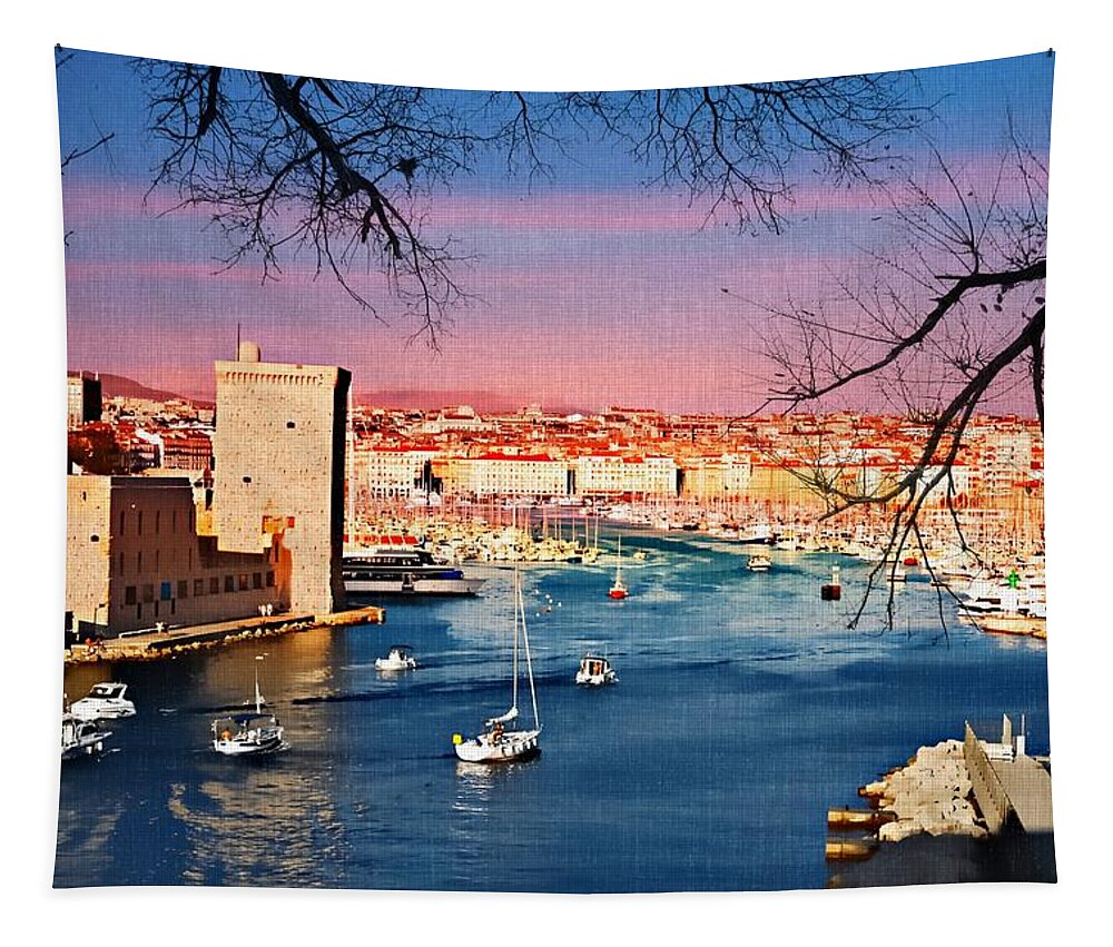 Nature Tapestry featuring the photograph Marseille by Jean Francois Gil