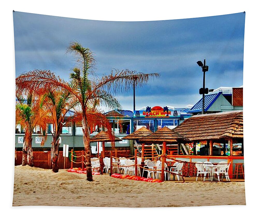 Jersey Shore Tapestry featuring the photograph Martells On The Beach - Jersey Shore by Angie Tirado
