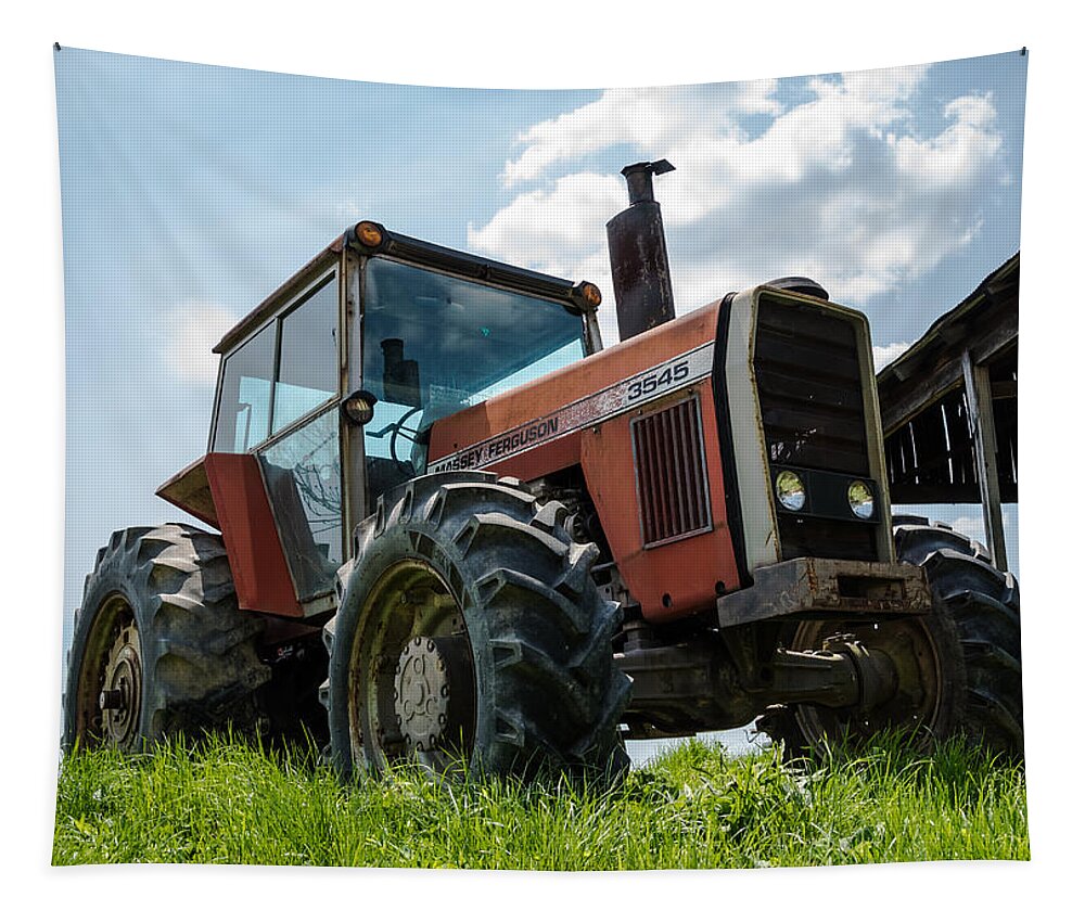 Massey Ferguson Tapestry featuring the photograph Massey Ferguson 3545 by Holden The Moment