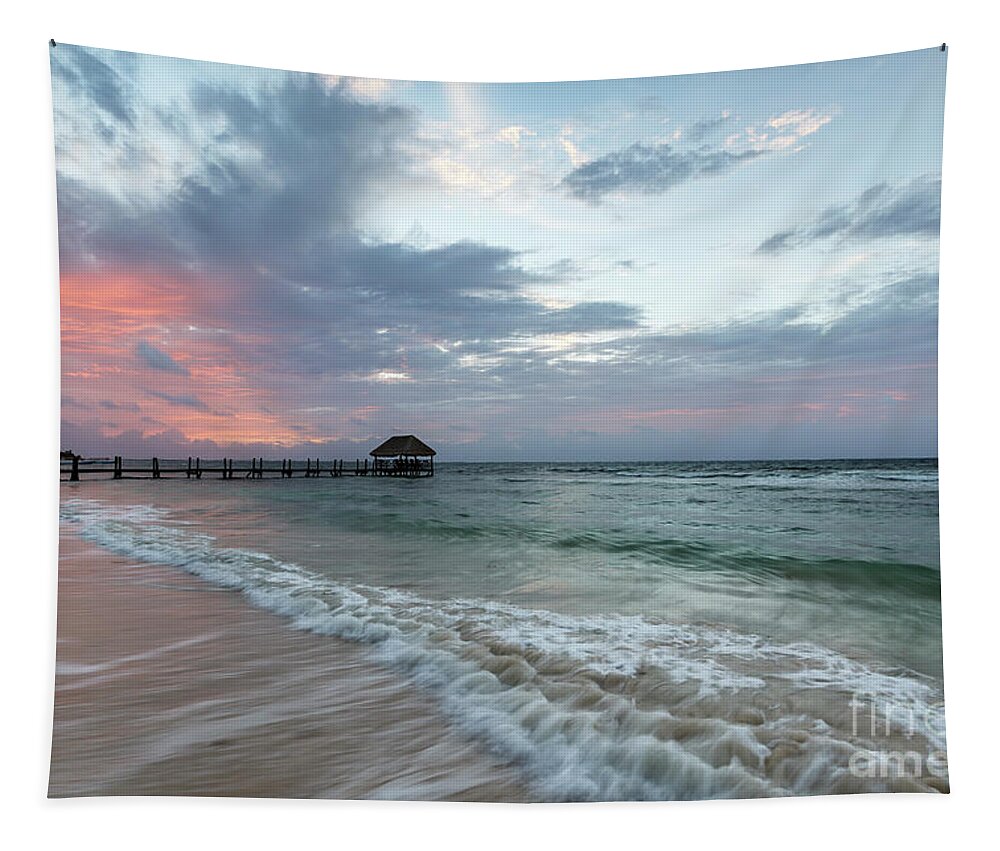 Mexico Tapestry featuring the photograph Mayan Sunrise by Dennis Hedberg