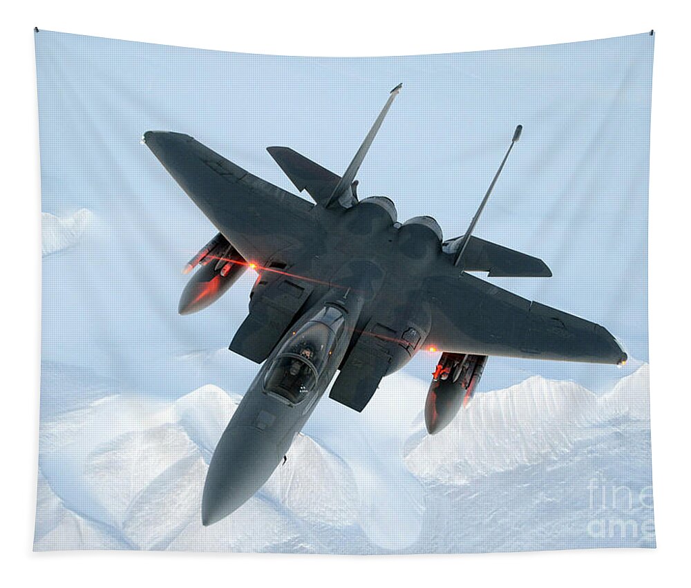 Science Tapestry featuring the photograph Mcdonnell Douglas F-15 Eagle, 2015 by Science Source