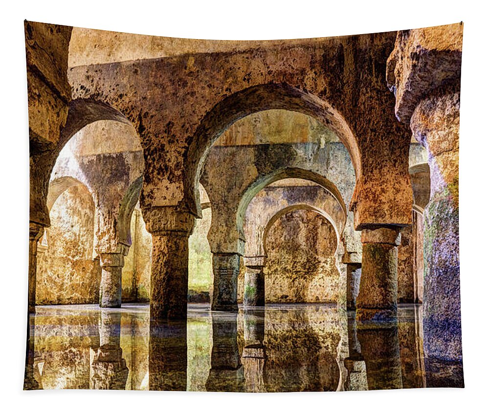 Cistern Tapestry featuring the photograph Medieval Cistern in Caceres 01 by Weston Westmoreland