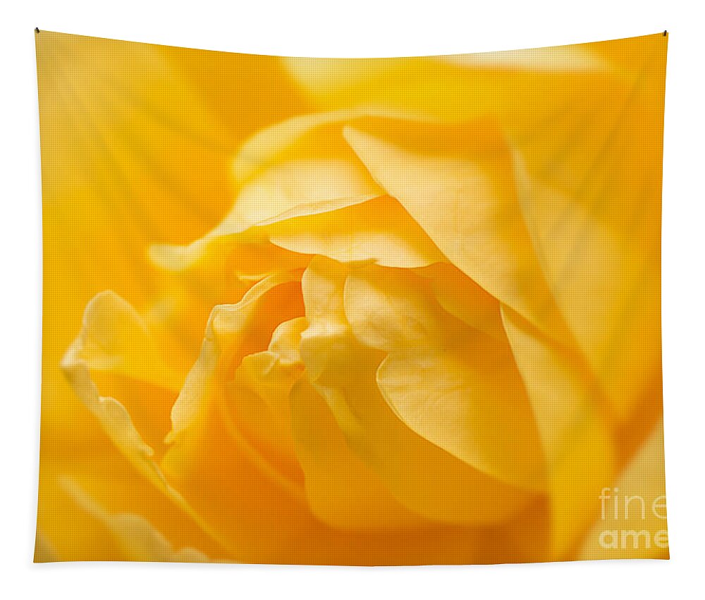 Yellow Tapestry featuring the photograph Mellow Yellow Rose by Ana V Ramirez