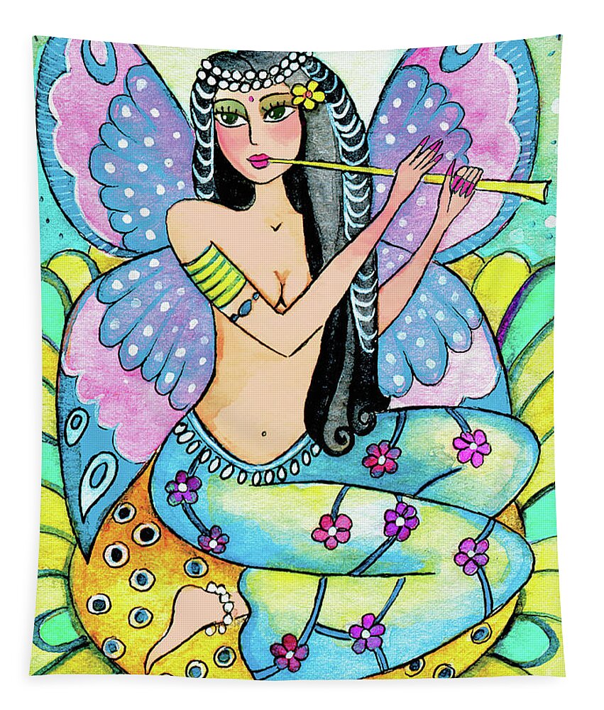 Fairy Dancer Tapestry featuring the painting Melody of Asmara by Eva Campbell