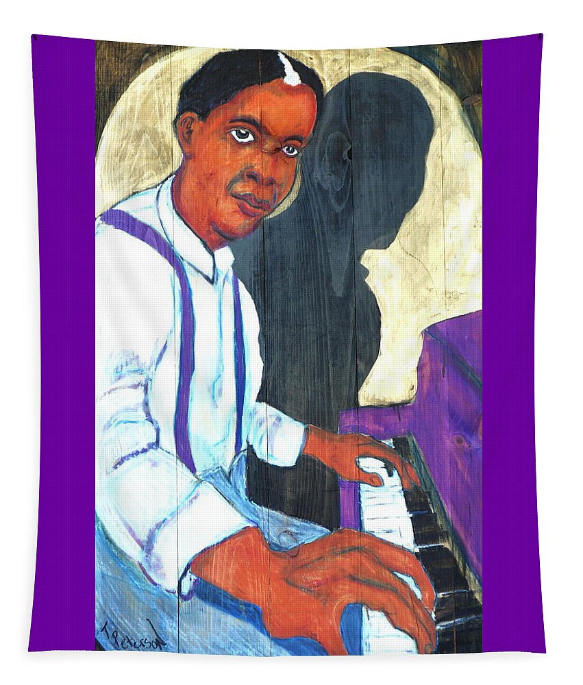  Memphis Slim Tapestry featuring the painting Memphis Slim by Todd Peterson