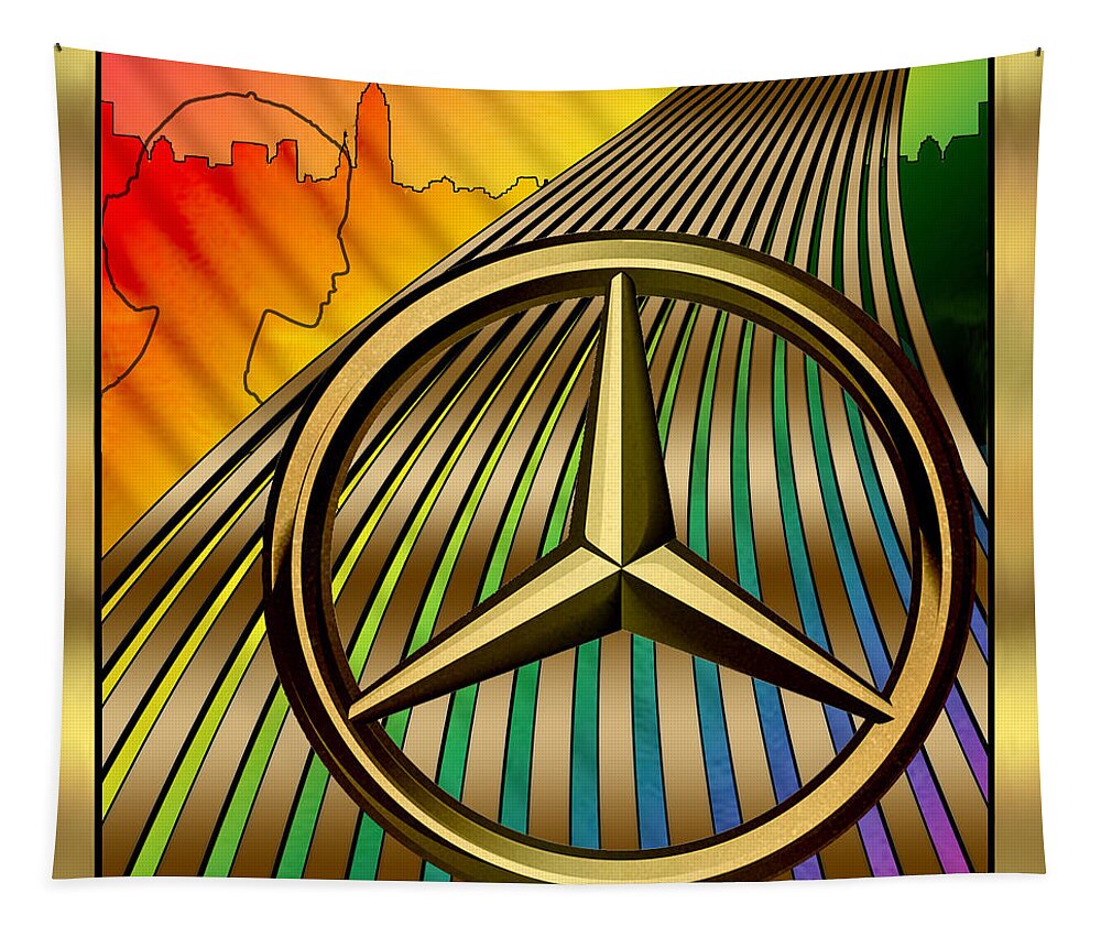 Mercedes Tapestry featuring the digital art Mercedes by Chuck Staley