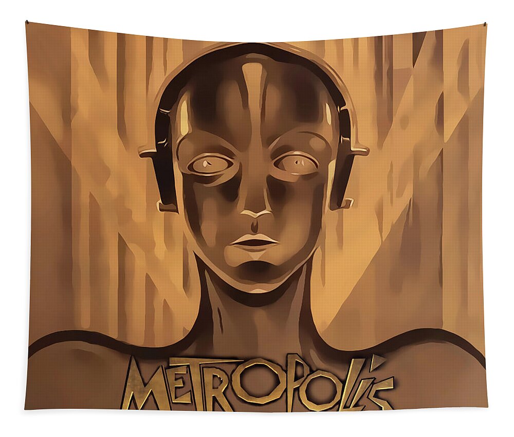 Metropolis Tapestry featuring the digital art Metropolis - Square by Chuck Staley