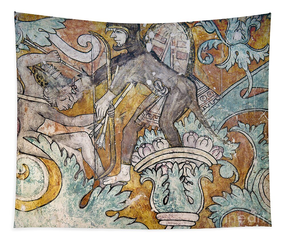 1550 Tapestry featuring the photograph Mexico: Ixmiquilpan Fresco by Granger