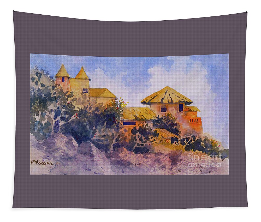 Mexico Sketch Tapestry featuring the painting Mexico Sketch by Teresa Ascone