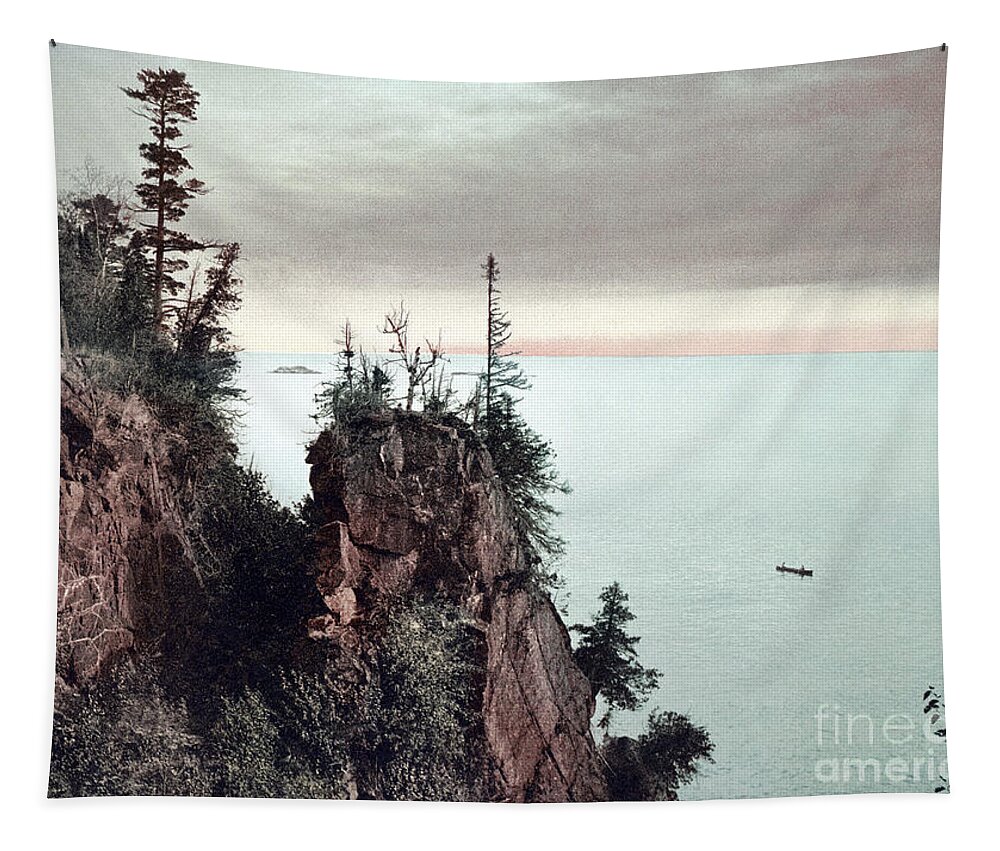1898 Tapestry featuring the photograph Michigan, Presque Isle, 1898. by Granger