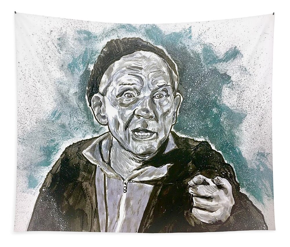 Rocky Tapestry featuring the painting Mickey by Joel Tesch