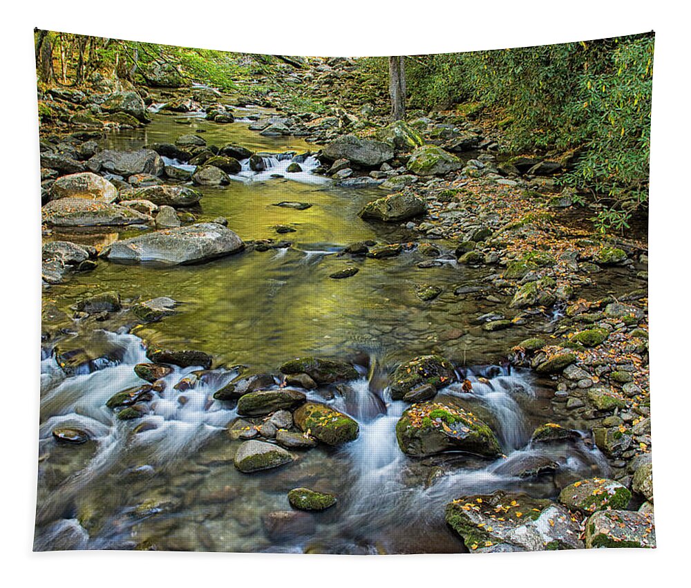 River Tapestry featuring the photograph Middle Prong of Little River by Peg Runyan