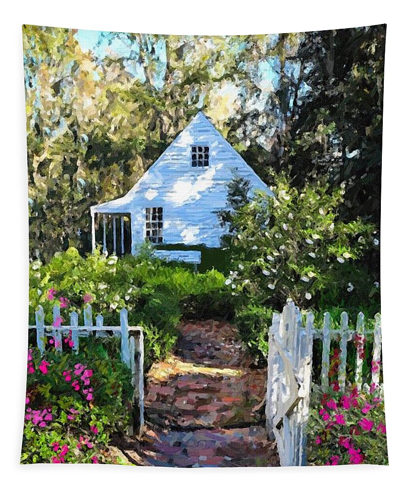 Midway Tapestry featuring the painting Midway Garden by Tammy Lee Bradley
