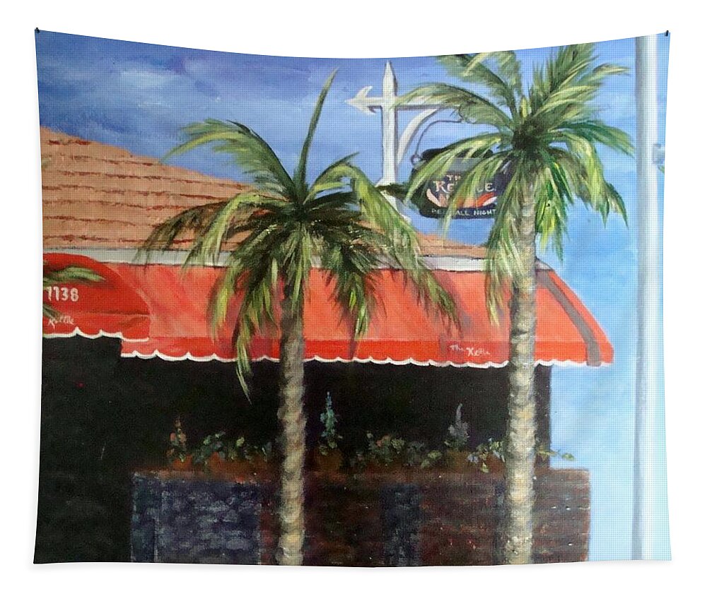 Manhattan Beach Tapestry featuring the painting Mike's Kettle by Jamie Frier