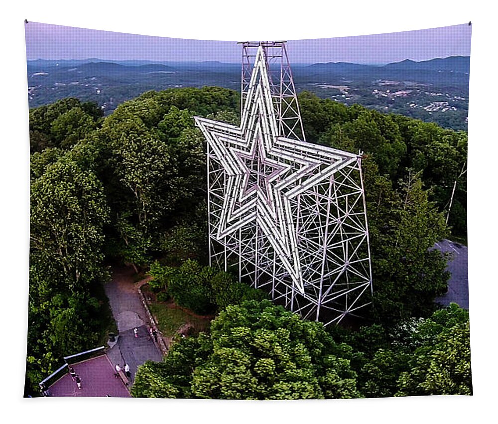 Mill Mountain Tapestry featuring the photograph Mill Mountain 4 by Star City SkyCams