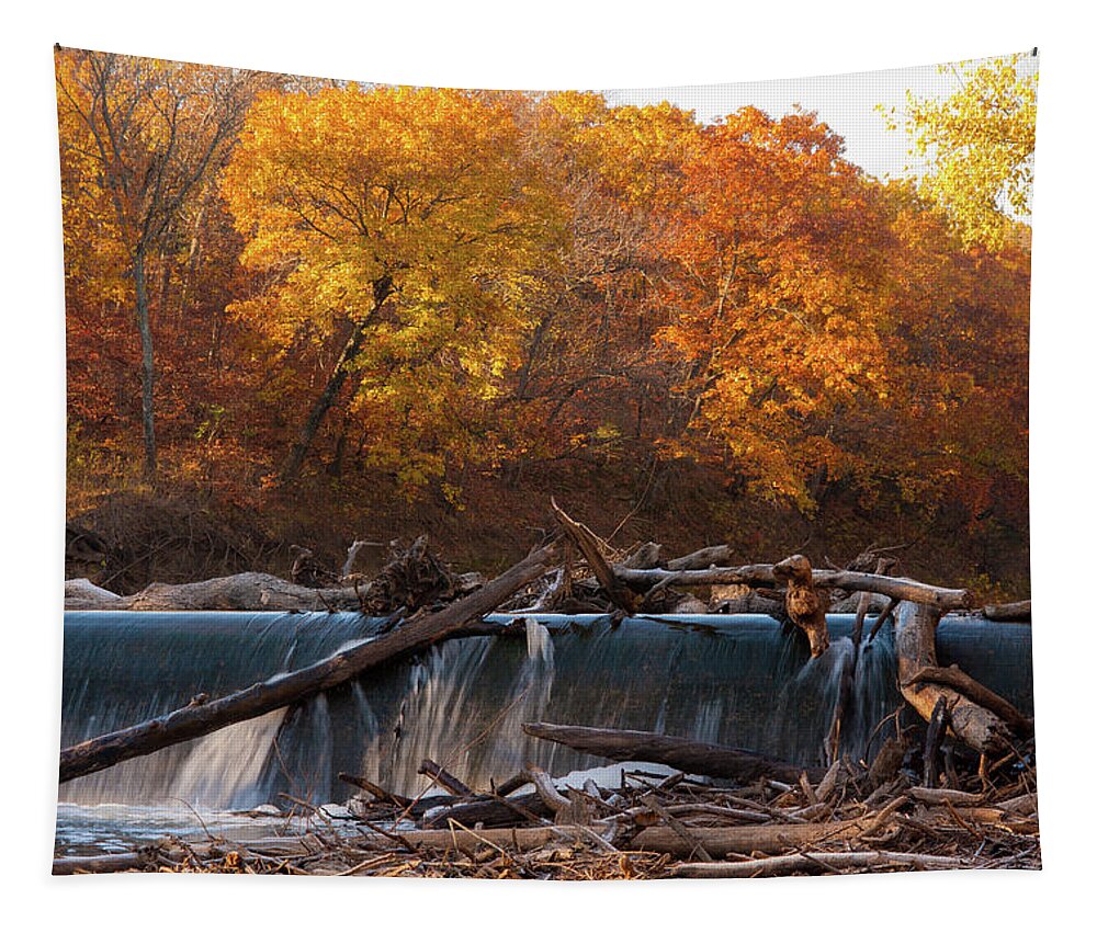 Miller's Dam Tapestry featuring the photograph Miller's Dam by Jeff Phillippi