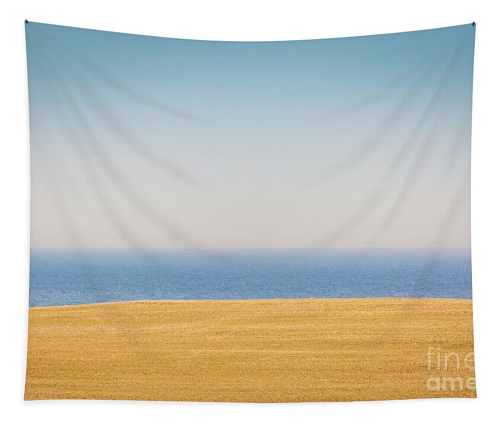 Blue Tapestry featuring the photograph Minimal Lake Ontario by Roger Monahan