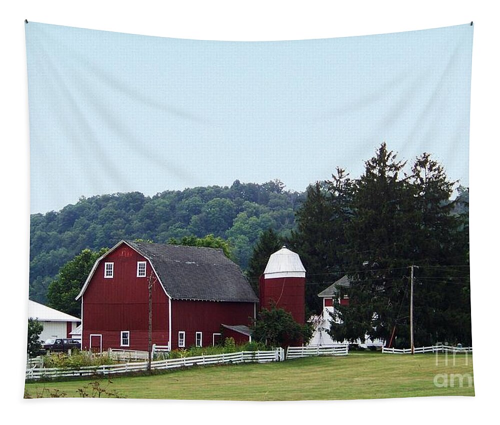 Barn Tapestry featuring the photograph Minnesota Barn by Charles Robinson