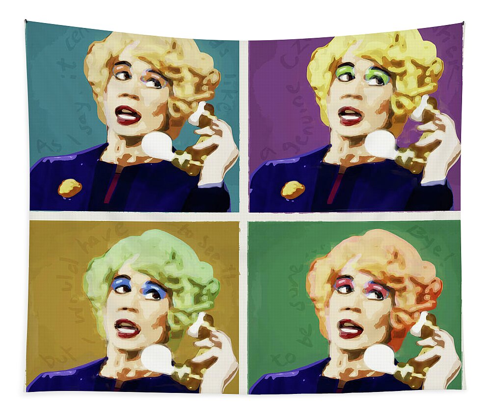 Miss Babs Tapestry featuring the digital art Miss Babs, Acorn Antiques by BFA Prints