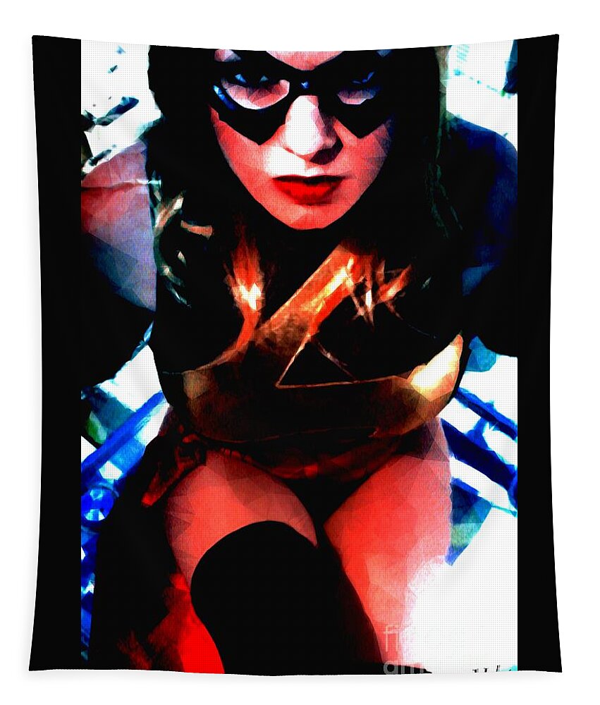 Miss Tapestry featuring the digital art Miss M by HELGE Art Gallery