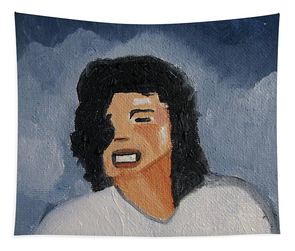 Michael Jackson Tapestry featuring the painting MJ one of five number two by Patricia Arroyo