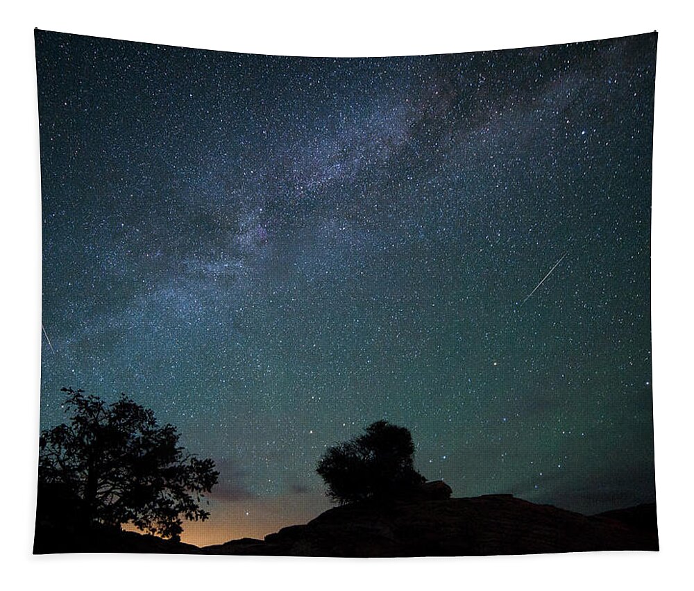 Stars Tapestry featuring the photograph Moab Meteors by Darren White