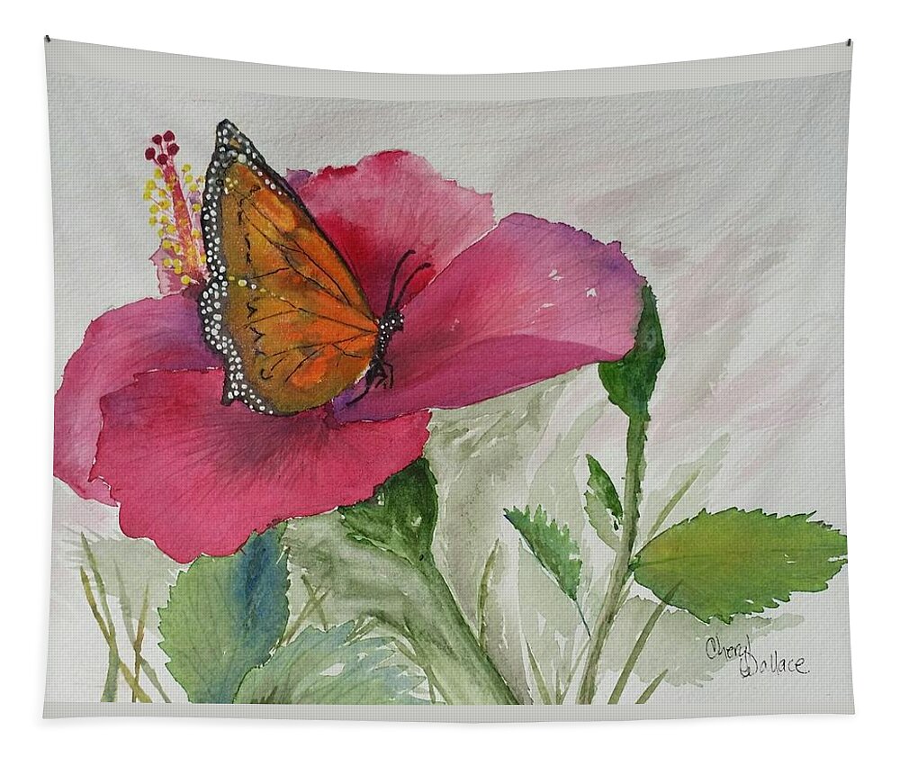 Monarch Tapestry featuring the painting Moment in Time by Cheryl Wallace