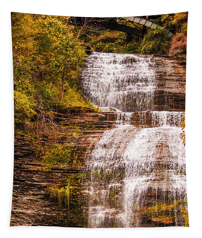 Montour Falls Tapestry featuring the photograph Montour Falls by Mindy Musick King