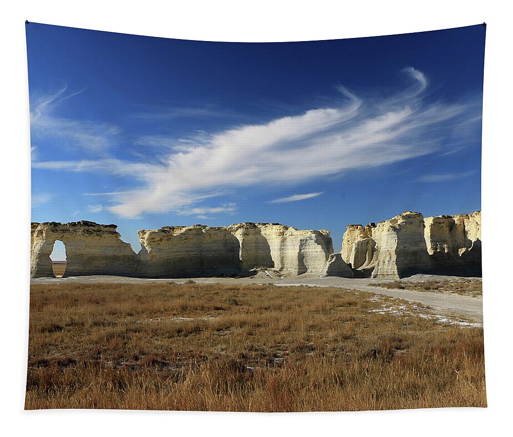 Monument Rocks Tapestry featuring the photograph Monument Rock Afternoon by Christopher McKenzie